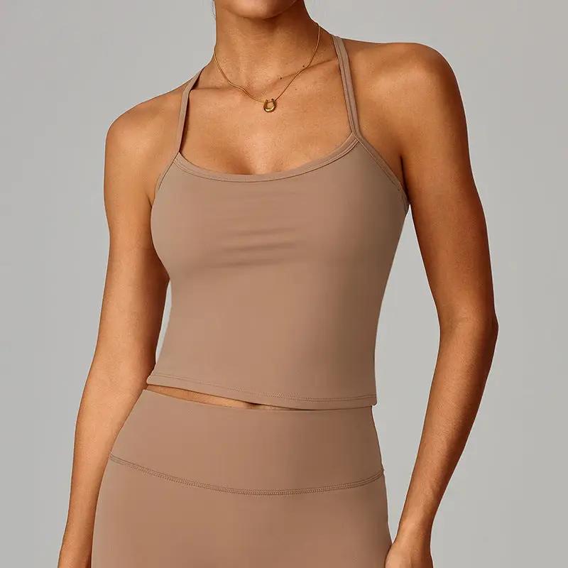 Beautiful back yoga vest quick drying fitness top by eprolo