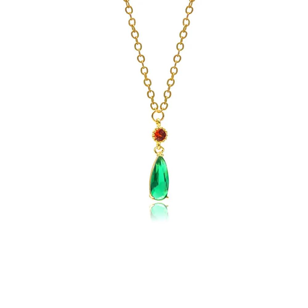 Anime Emerald Hal Hall Style Zircon Copper Earrings Clip On Unisex Cosplay by eprolo