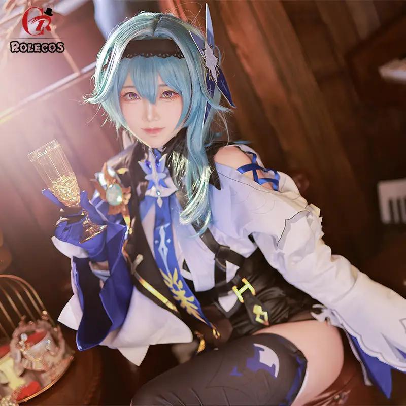 Genshin Impact cos dress smoke five star Eula Ura cosplay women's full dress by eprolo