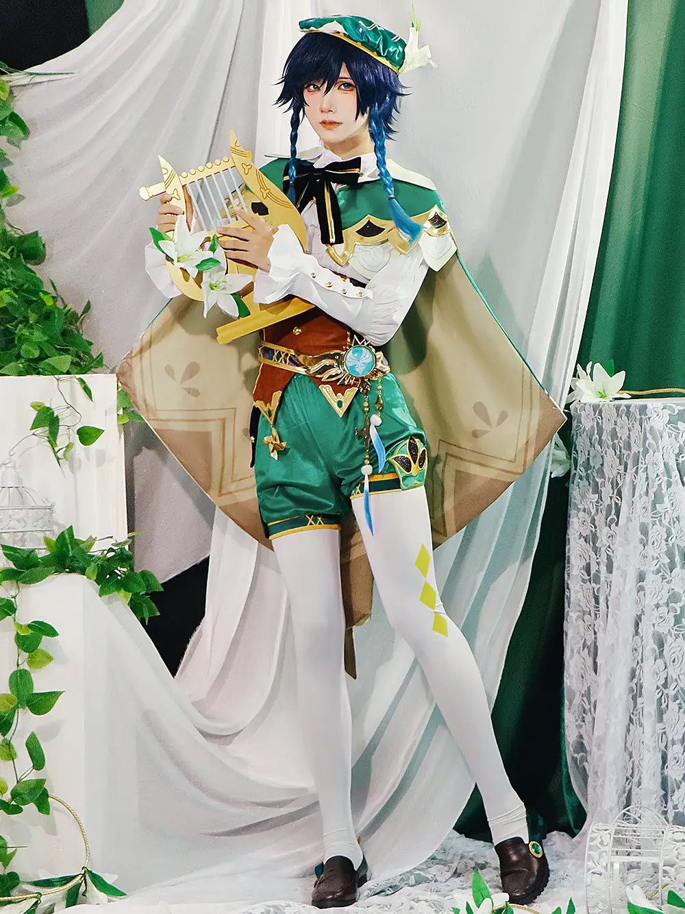 Genshin Impact Babatos Wendy cos dress and skirt Fengshen Wendy cospl Shoes that match the clothes by eprolo
