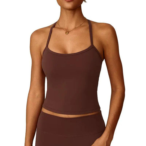 Beautiful back yoga vest quick drying fitness top by eprolo