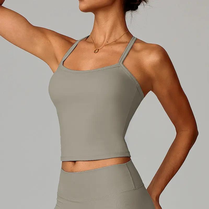 Beautiful back yoga vest quick drying fitness top by eprolo