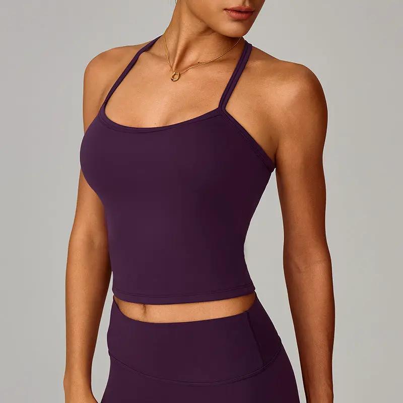 Beautiful back yoga vest quick drying fitness top by eprolo