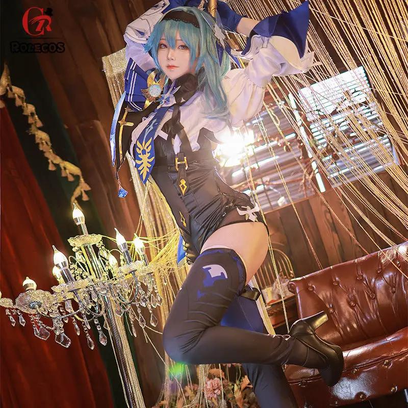 Genshin Impact cos dress smoke five star Eula Ura cosplay women's full dress by eprolo