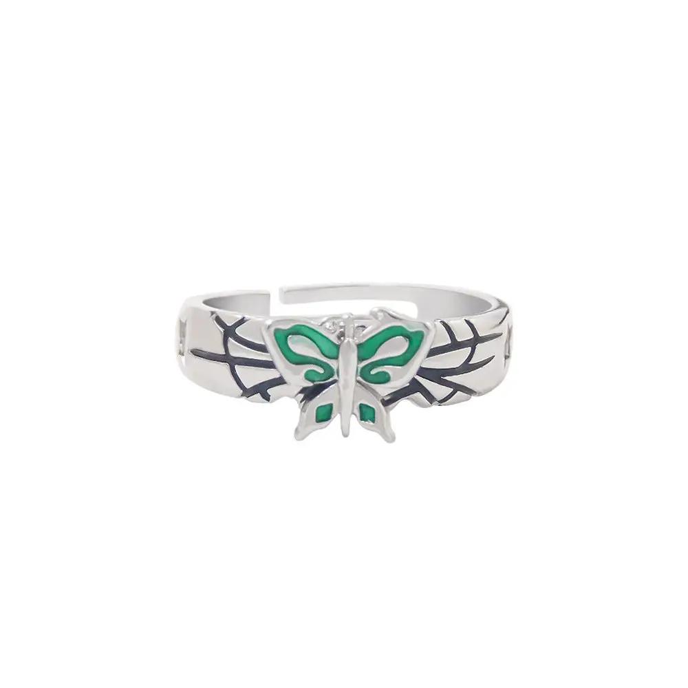 Jojo Bizarre Adventure Stone Sea and Sky Strip Xu Lun Butterfly Ring COS Ring Jewelry by eprolo