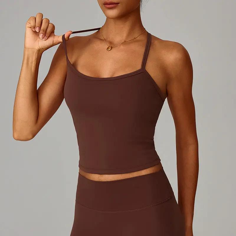 Beautiful back yoga vest quick drying fitness top by eprolo