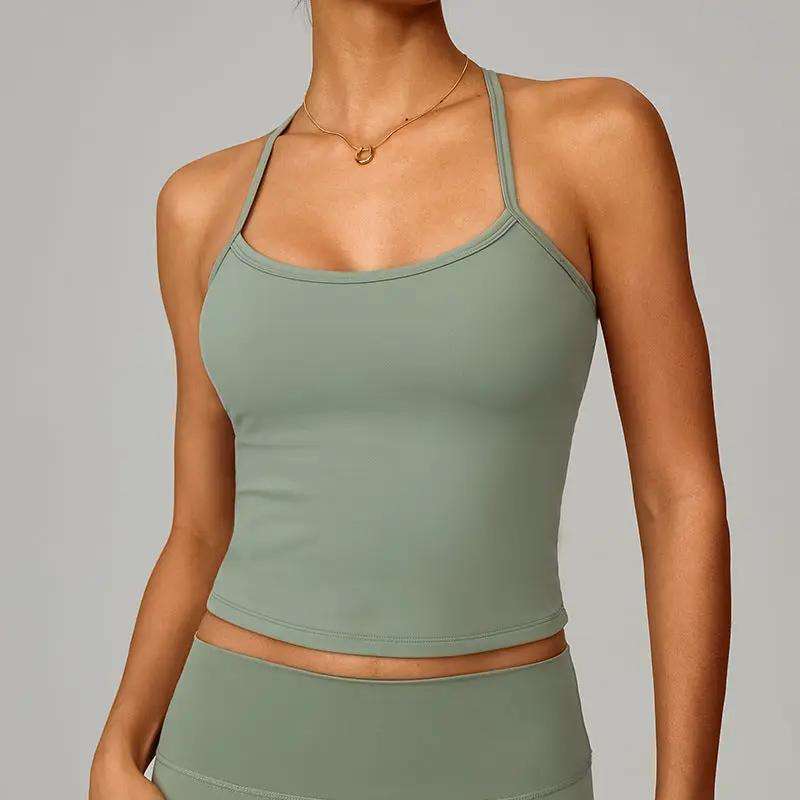 Beautiful back yoga vest quick drying fitness top by eprolo