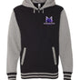Exile Insignia Wolf Emblem Unisex Varsity Full Zip Hooded Sweatshirt 10 oz