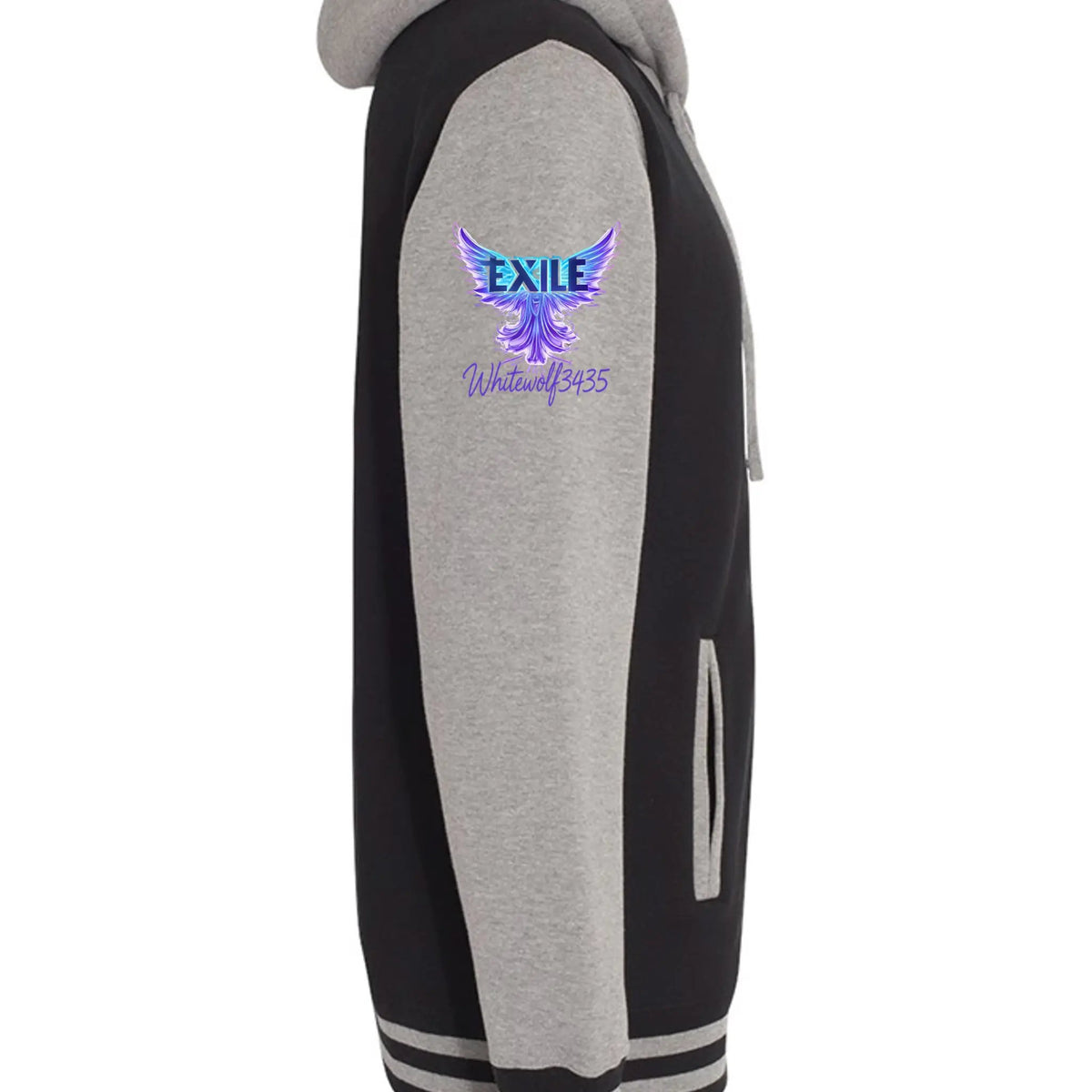 Black/ Gunmetal Heather - IND45UVZ - SLEEVE_RIGHT