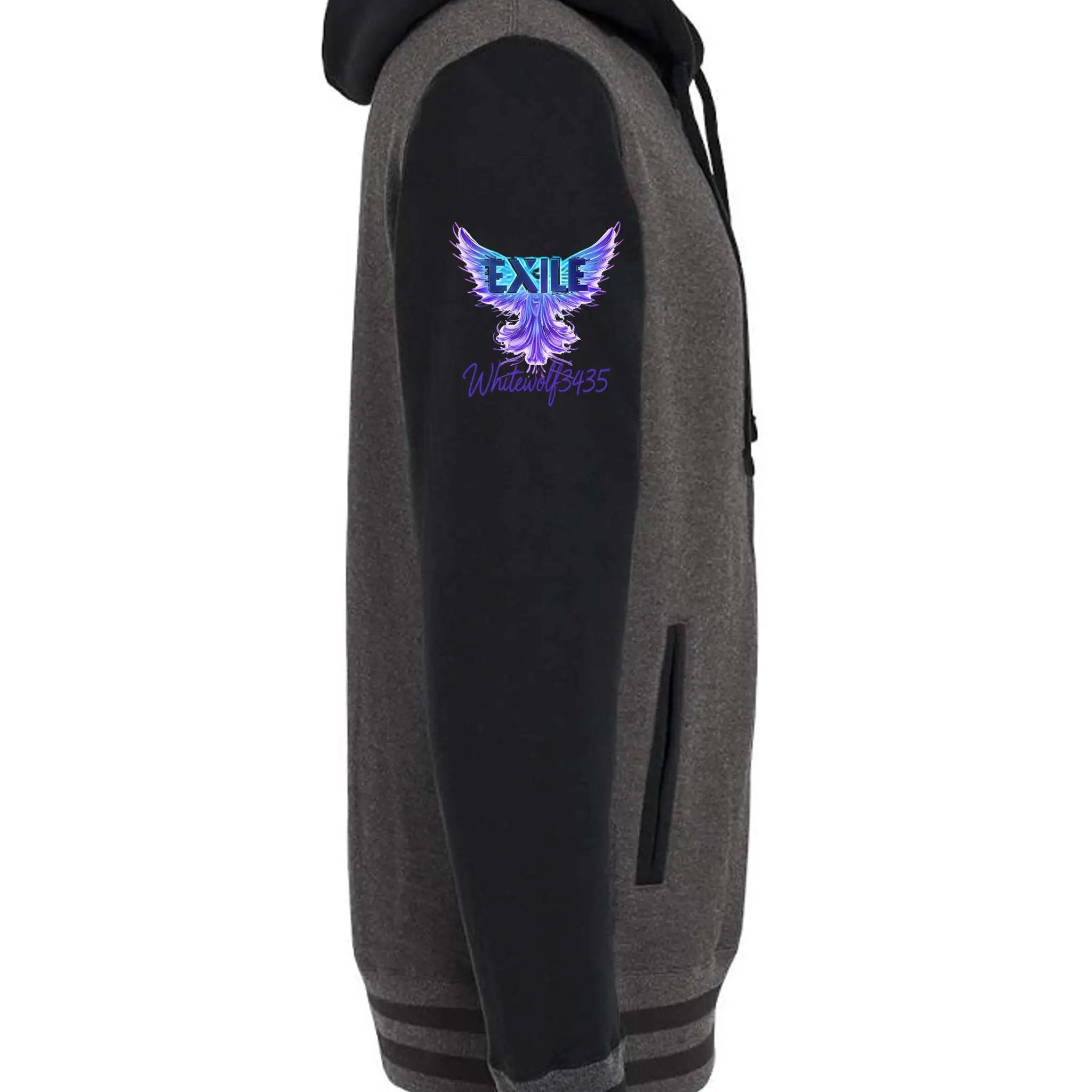 Charcoal Heather/ Black - IND45UVZ - SLEEVE_RIGHT